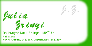 julia zrinyi business card